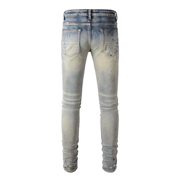 Men's Light Blue Ripped Jeans