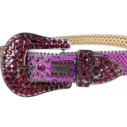 Pink Strap With Pink Sparkle Stones BB Belt