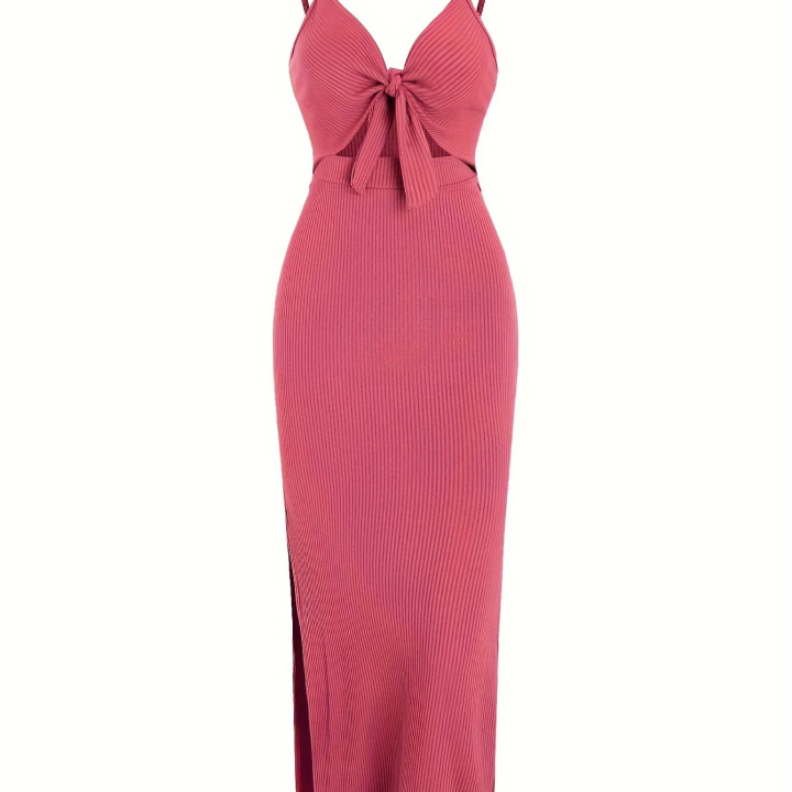 America knit simple sleeveless suspender dress