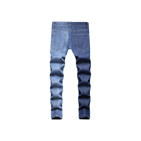 Men's Light & Dark Contrast Blue Color Denim Jeans