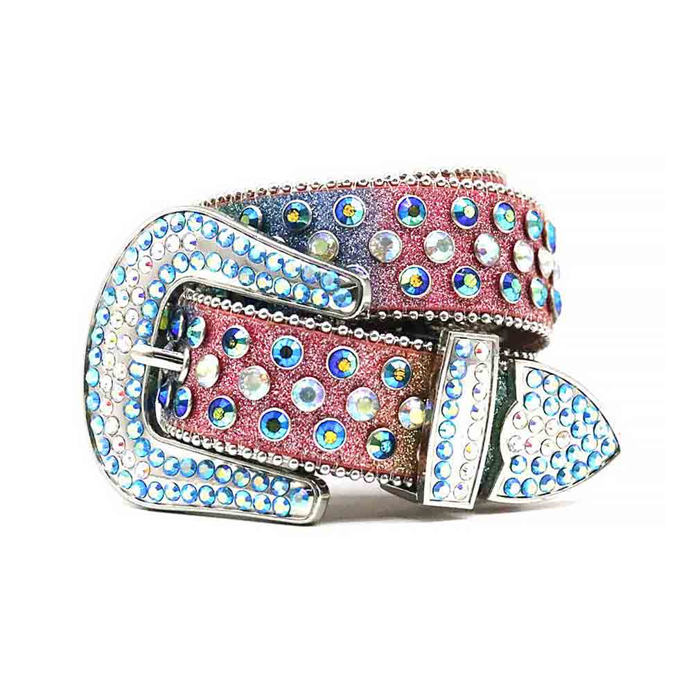 Multi Strap With Multi & Crystal Studded Rhinestone Belt