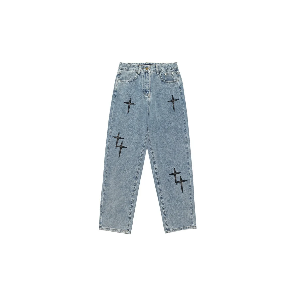 Men's Street Style Print Cargo Denim Jeans