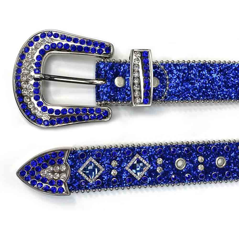 Blue Strap With Blue Studded Rhinestone Belt