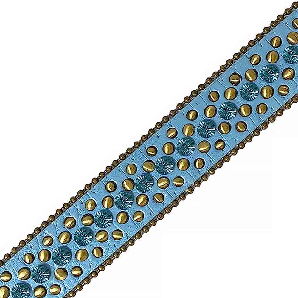 Blue With Studs And Blue Stones Studded Rhinestones Belts