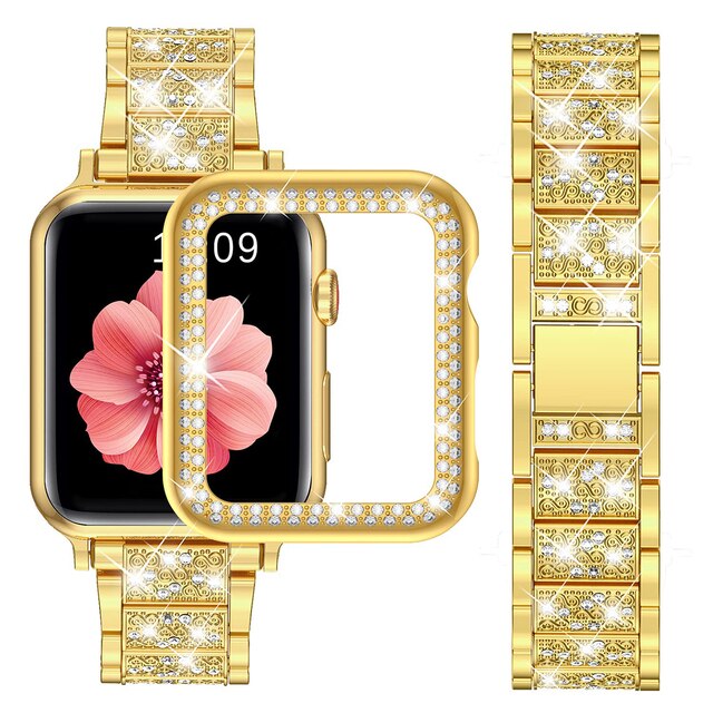 Apple Watch Case With Rhinestone Strap