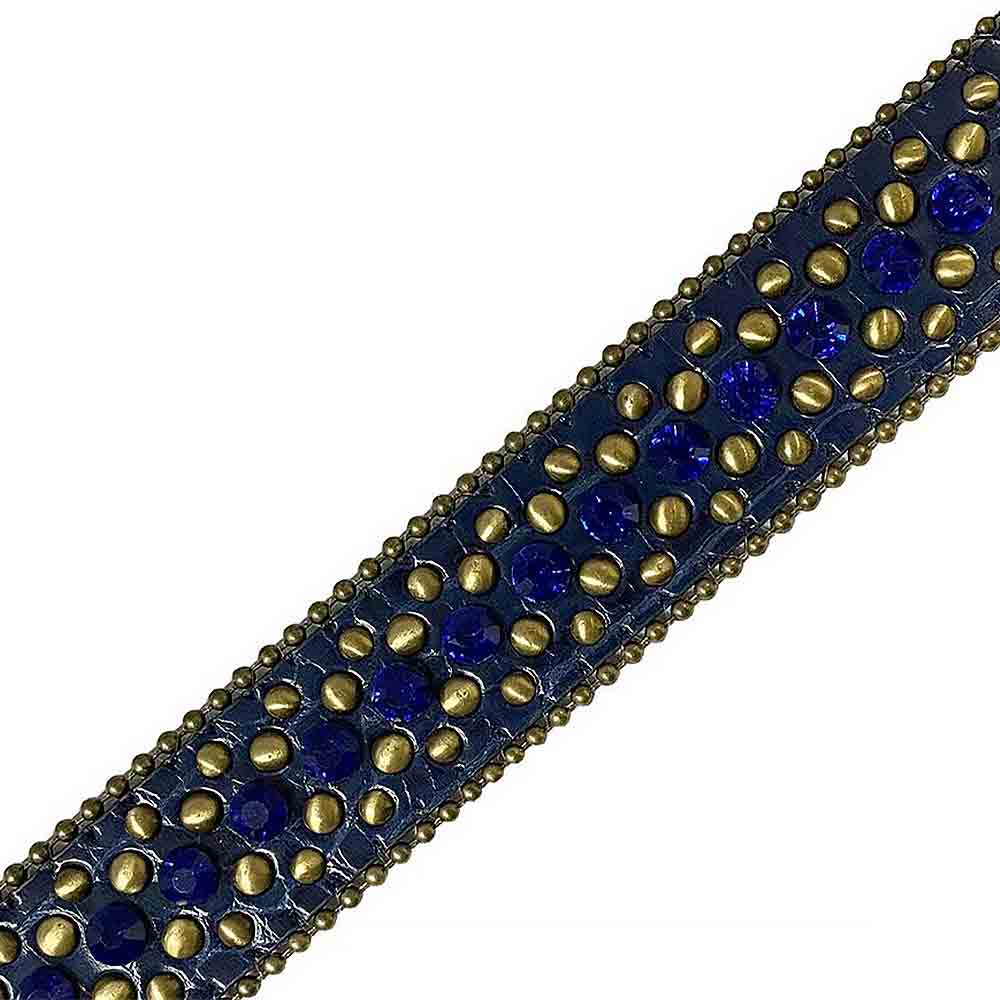 Navy With Studs And Navy Stones Studded Rhinestones Belts