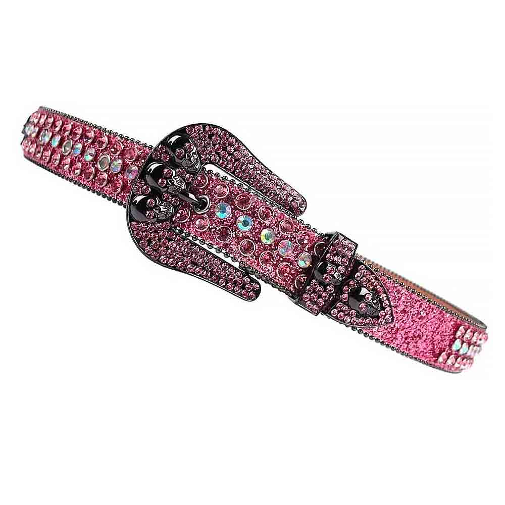 Pink Strap With Pink & Multi Color Studded Rhinestone Belt