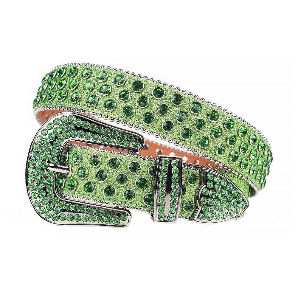 Green Rhinestone Belt | Rhinestone Belt Store