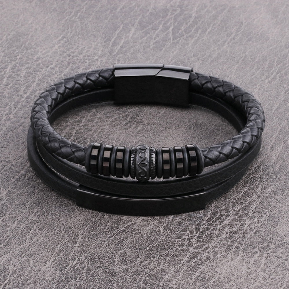 Charming Stainless Steel Multi Layered Knitted Fashion Bracelet