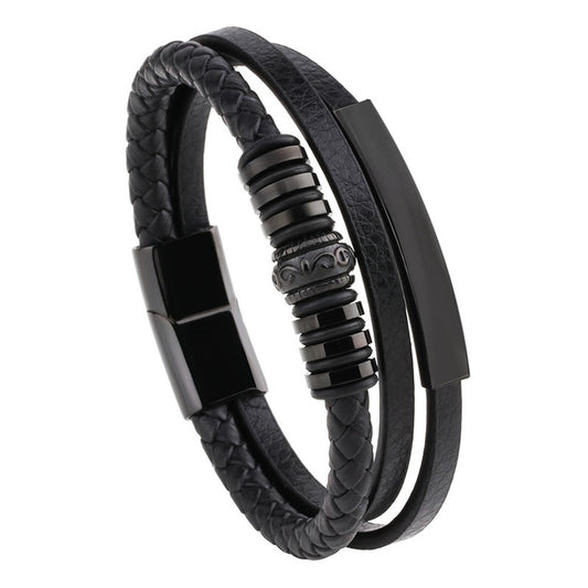 Charming Stainless Steel Mutli Layerd Knitted Fashion Bracelet