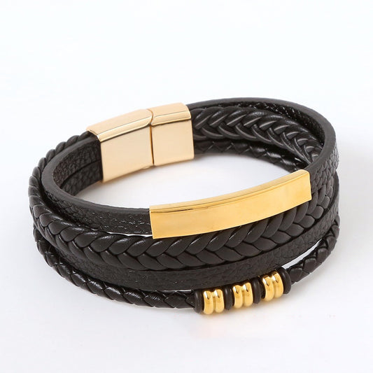 High Quality Multi Layered Hip Hop Punk Fashion Bracelet