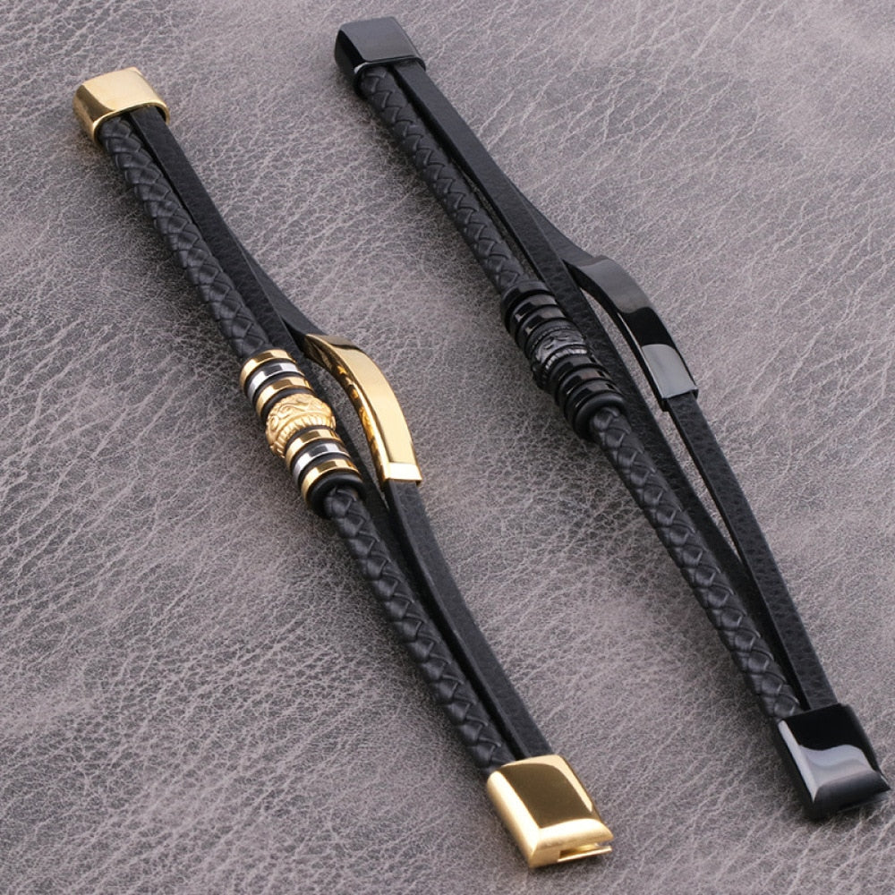 Charming Stainless Steel Multi Layered Knitted Fashion Bracelet