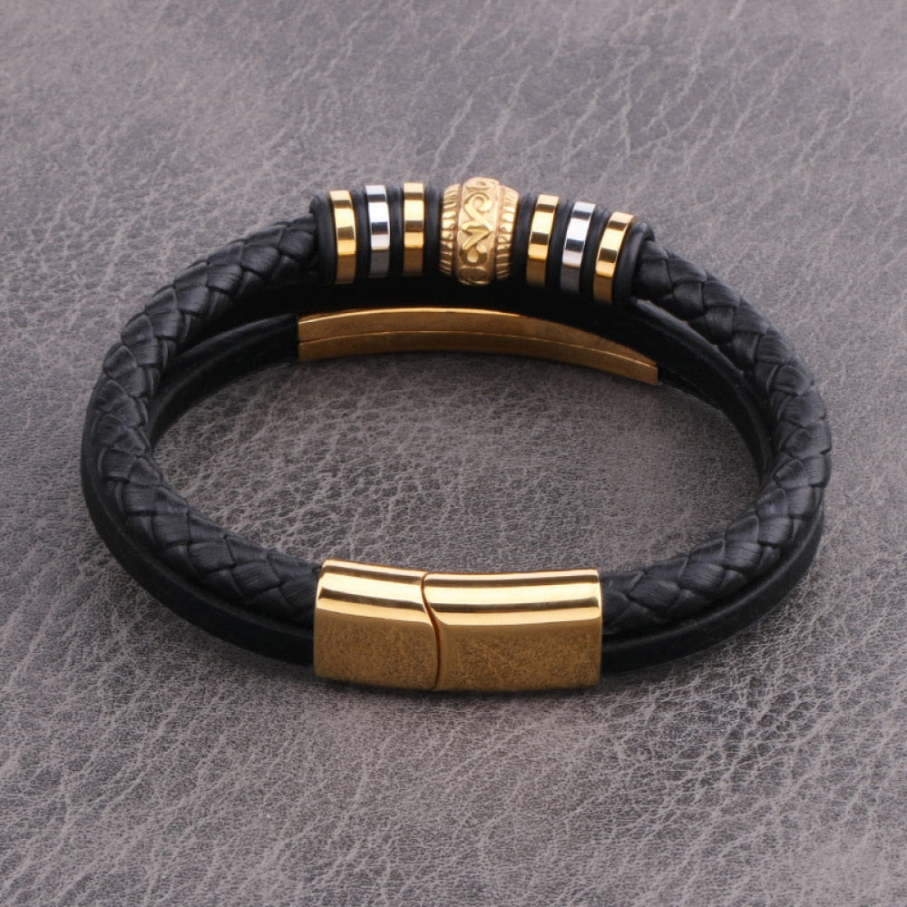 Charming Stainless Steel Multi Layered Knitted Fashion Bracelet