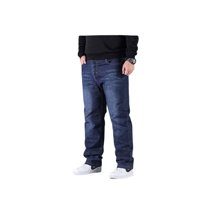 Men's Black High Waist Baggy Denim Jeans