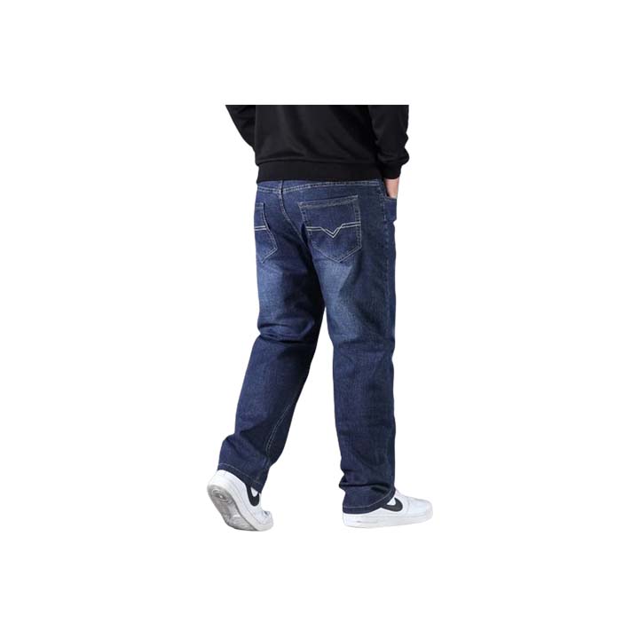 Men's Black High Waist Baggy Denim Jeans