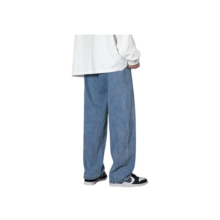 Men's Light Blue Straight Fit Denim Jeans